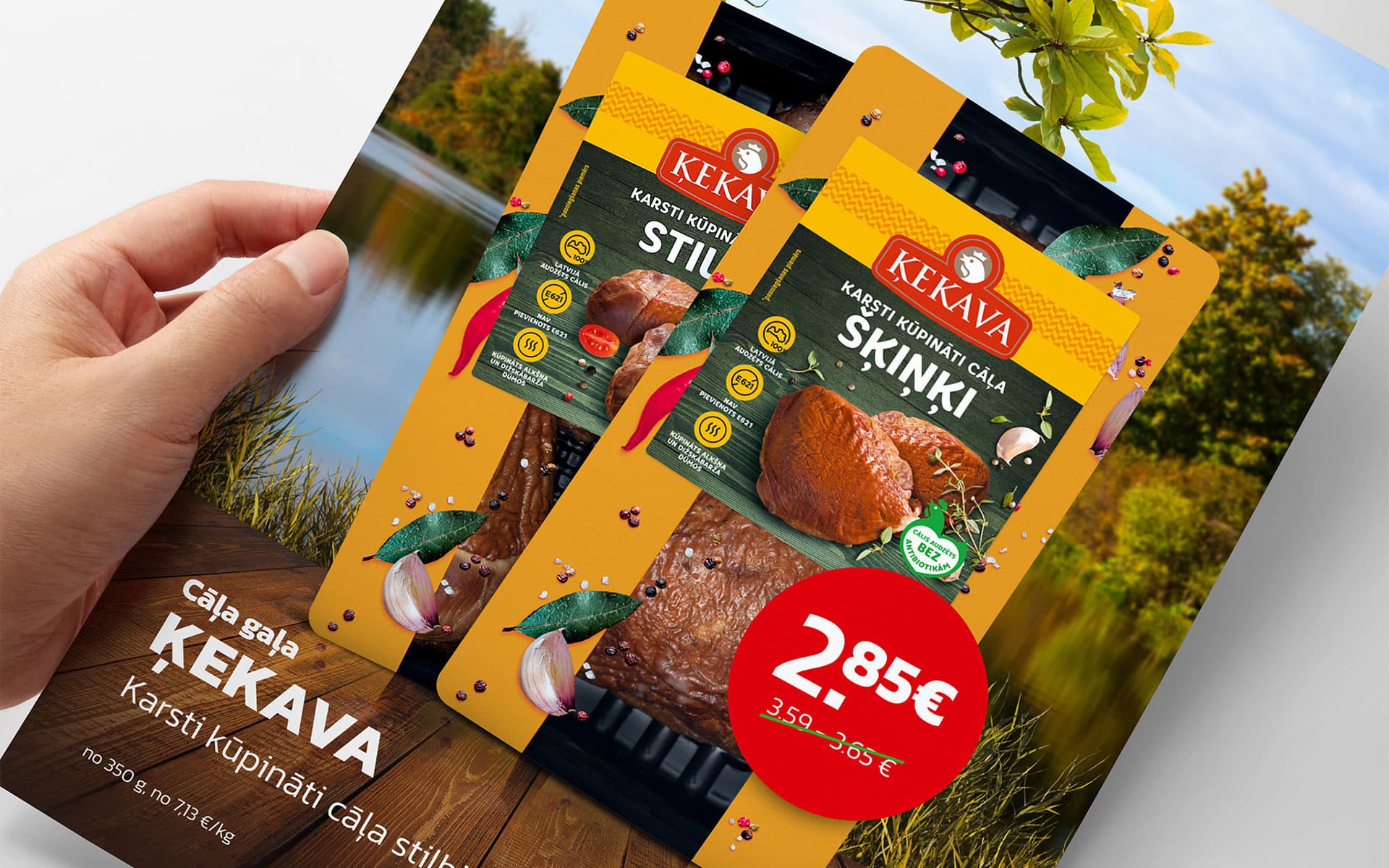 Autumn-themed advertising materials for retail store